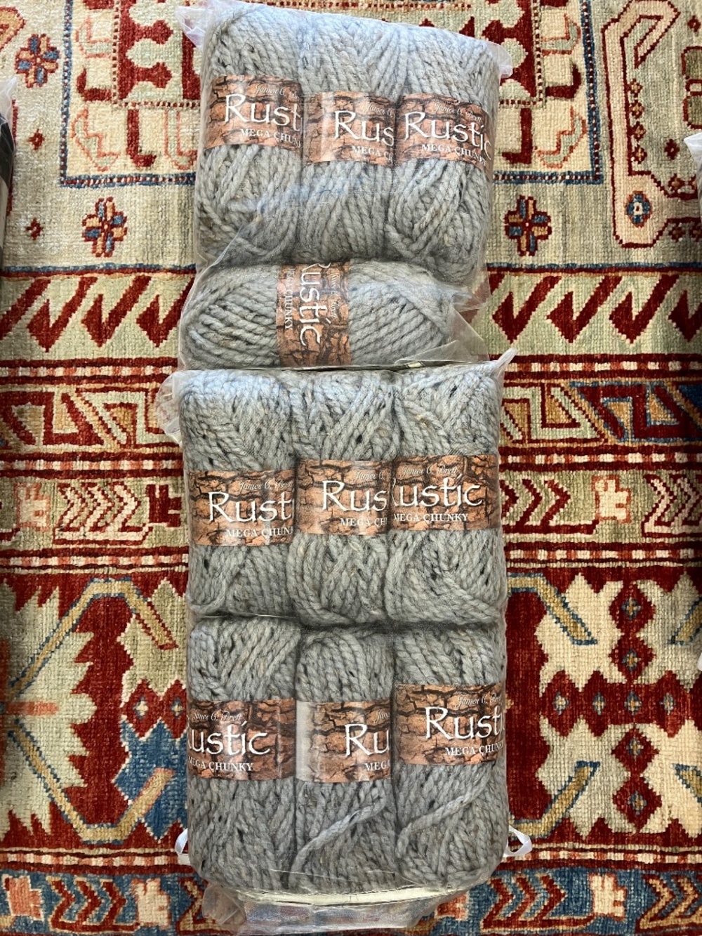 10 x New James C Brett Rustic Mega Chunky Yarn - Made in Turkey - Light Grey CS2